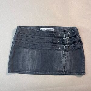 Express Women’s Dark Gray Jean Skirt